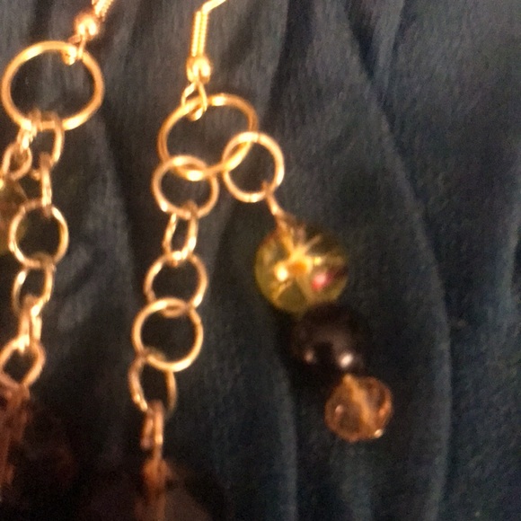 love, Savvy Amber Bronze Beaded Earrings - Picture 3 of 3